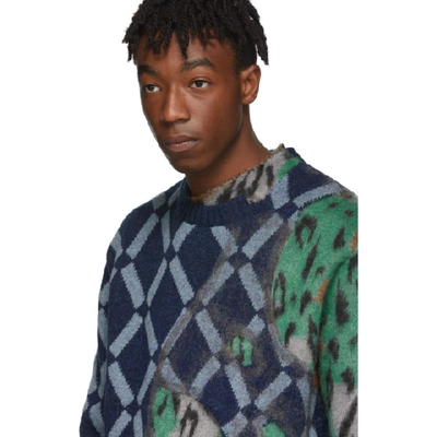 Shop Marni Navy Mix Sweater