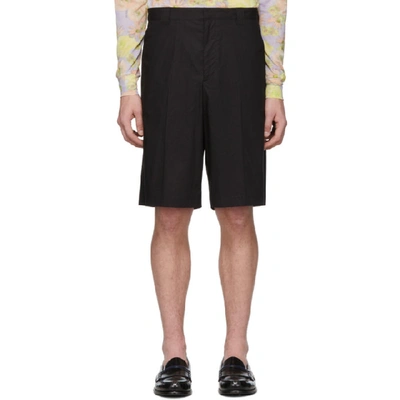 Shop Prada Black Poplin Shorts