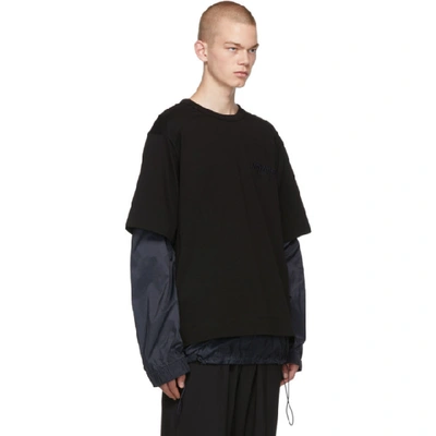 Shop Juunj Juun.j Black Layered T-shirt In 5 Black