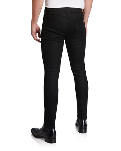 Shop 7 For All Mankind Men's Adrien No-fade Skinny Jeans In Black