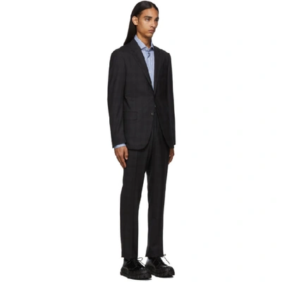 Shop Ermenegildo Zegna Black Check Milano Easy Suit