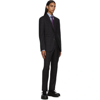 Shop Ermenegildo Zegna Black Check Milano Easy Suit