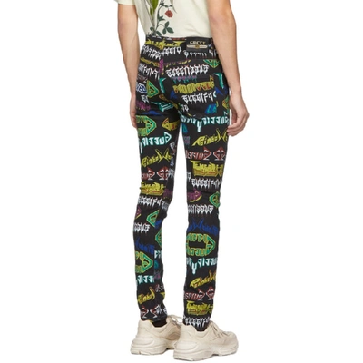 Shop Gucci Multicolor All Over Skinny Jeans