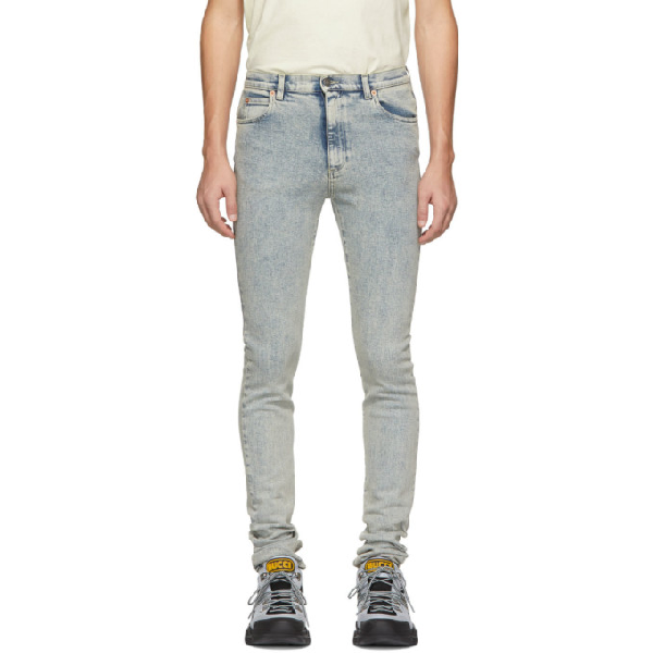 gucci bleached denim