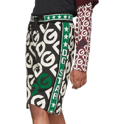 Shop Dolce & Gabbana Dolce And Gabbana Black Dg Royals Shorts In Hn92a Blk