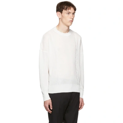 Shop Our Legacy White Smooth Cable Sweater