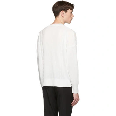 Shop Our Legacy White Smooth Cable Sweater