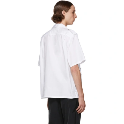 Shop Prada White Crystal Bowling Shirt In Bianco