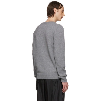 Shop Maison Margiela Grey Stripes Crewneck Sweater In 001f Grey