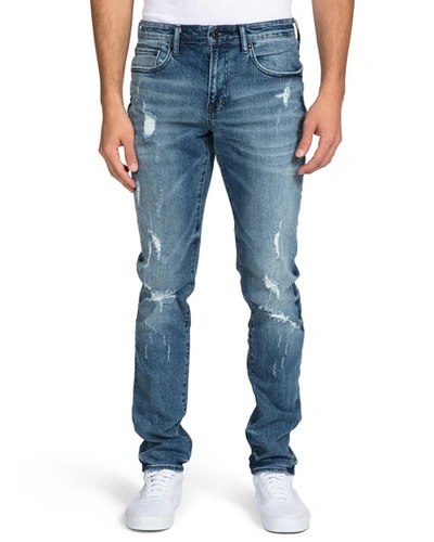 Shop Prps Men's The Five Distressed Jeans In Blue