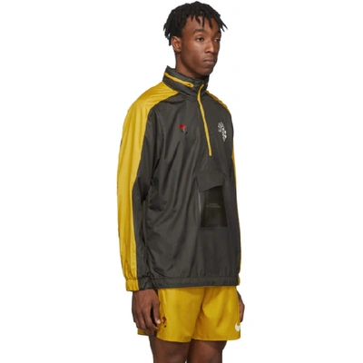 Shop Nike Grey And Yellow Gyakusou Half-zip Jacket In 274 Deep Pe