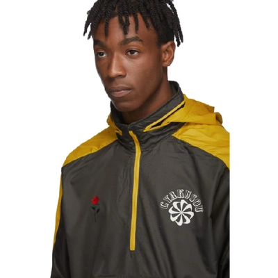 Shop Nike Grey And Yellow Gyakusou Half-zip Jacket In 274 Deep Pe