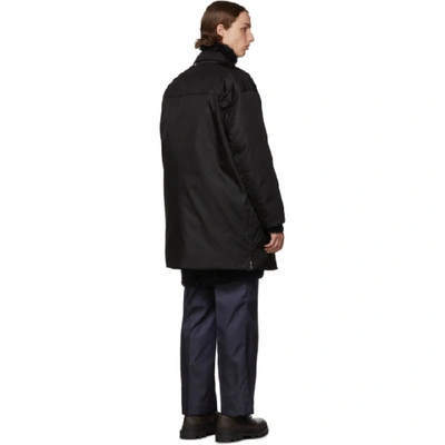 Shop Prada Black Down Nylon Gabardine Coat In Black Fill: 90% White Goose Down, 10% Feathers.