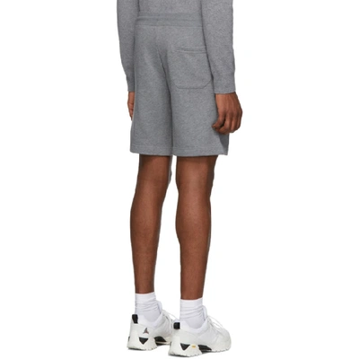 Shop Moncler Grey Logo Shorts In 920