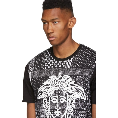 Shop Versace Black Bandana Medusa T-shirt In A708 Black