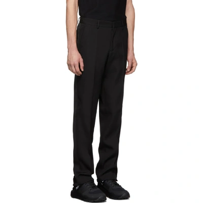 Shop Burberry Ssense Exclusive Black Wool Tailored Trousers