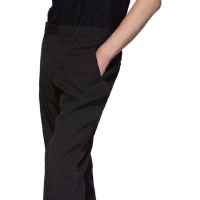 Shop Burberry Ssense Exclusive Black Wool Tailored Trousers