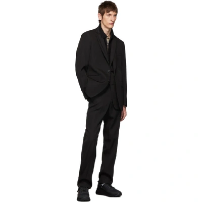 Shop Burberry Ssense Exclusive Black Wool Tailored Trousers