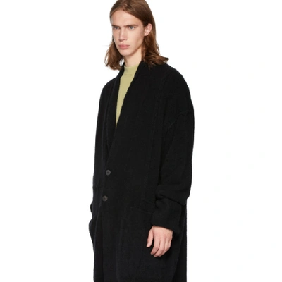 Shop Isabel Benenato Black Merino Wool And Yak Double Layer Coat In Black 01