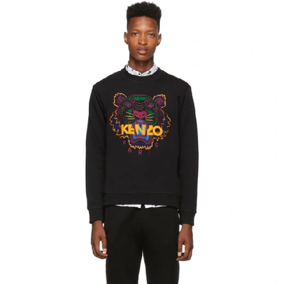 Shop Kenzo Black Classic Tiger Sweatshirt In 99 Black