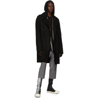 Shop Rick Owens Grey Cropped Astaires Trousers In 06 Blu