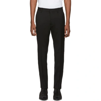 Shop Dsquared2 Black Wool Cady Admiral Trousers In 900 Black