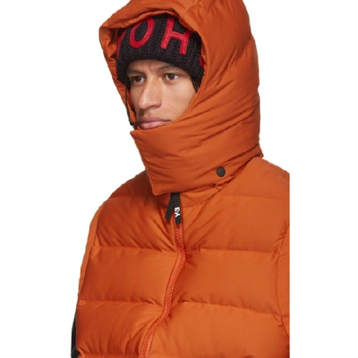 Shop Y-3 Orange Down Seamless Hooded Vest In Icon Orange