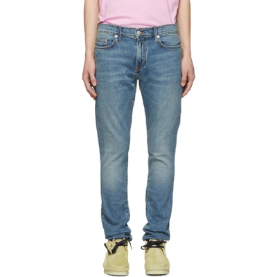 Shop Adaptation Blue Washed Skinny Jeans In Rider Rid