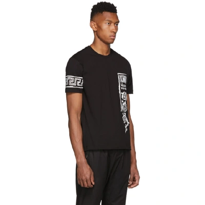 Shop Versace Black Bandana Logo T-shirt In A99c Black