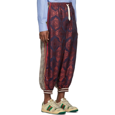 Shop Gucci Multicolor Bi-material Harem Loung Pants In 6417 Multi