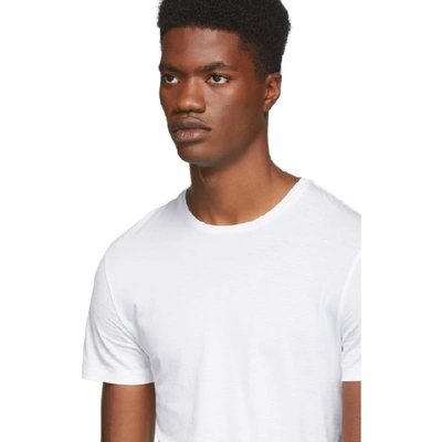 Shop Ralph Lauren Purple Label White Luxury Lisle T-shirt