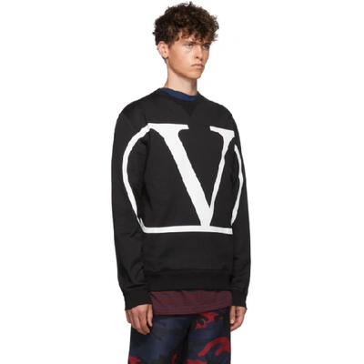 Shop Valentino Black Vlogo Sweatshirt