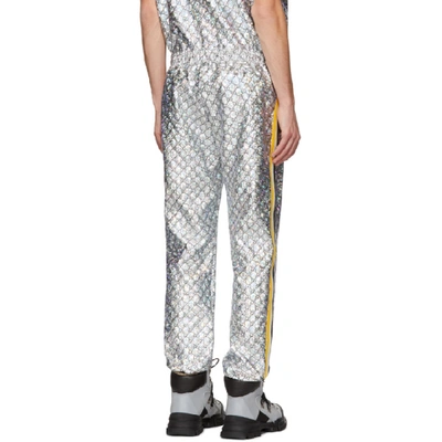 Shop Gucci Black And Silver Gg Printed Lounge Pants In 1092 Silver