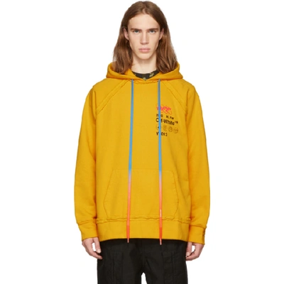 Shop Off-white Yellow Industrial Y2013 Incomplete Hoodie In 6010 Ylwblk