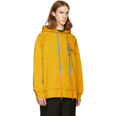 Shop Off-white Yellow Industrial Y2013 Incomplete Hoodie In 6010 Ylwblk