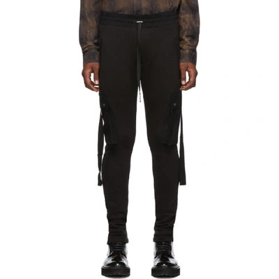 Shop Amiri Black Lounge Cargo Pants