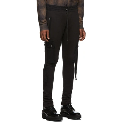 Shop Amiri Black Lounge Cargo Pants