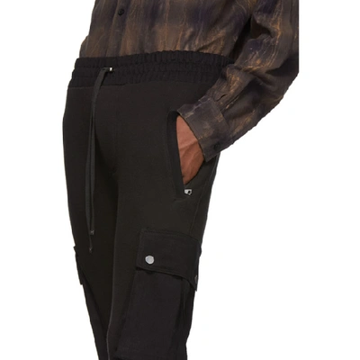 Shop Amiri Black Lounge Cargo Pants