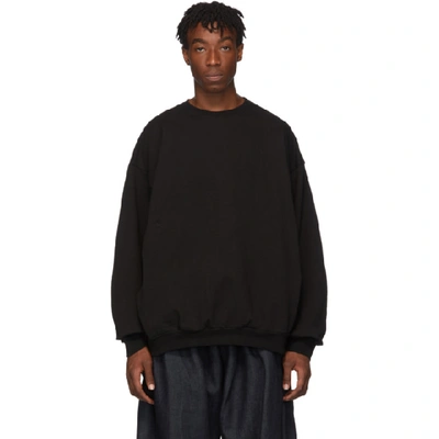 Fumito Ganryu Black Kimono Pullover Sweatshirt In 1 Black | ModeSens