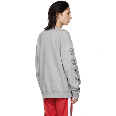 Shop Kenzo Grey Eye Sweatshirt In 94 Prlgrey