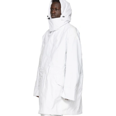 Shop Raf Simons White Templa Edition Oversized Shell Ski Jacket In 00010 White