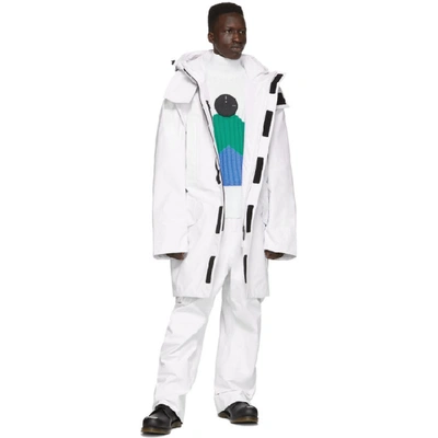 Shop Raf Simons White Templa Edition Oversized Shell Ski Jacket In 00010 White