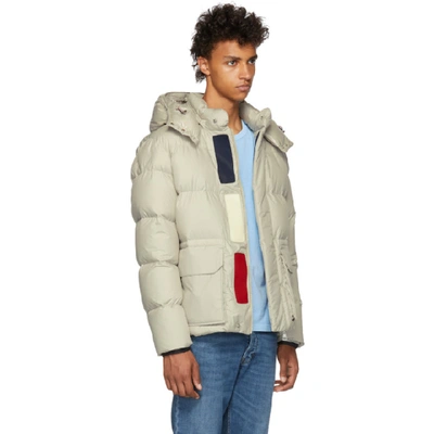 Shop Moncler Grey Down Glacier Jacket