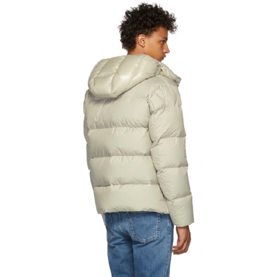 Shop Moncler Grey Down Glacier Jacket
