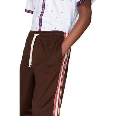 Shop Gucci Brown G Rhombus Patch Lounge Pants In 2073 Chocol