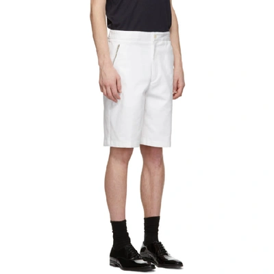 Shop Joseph White Stretch Cotton Drill Pins Shorts In 0021 Off Wt