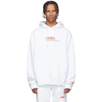 Shop Heron Preston White Manual Hoodie In 0188 Whtmul