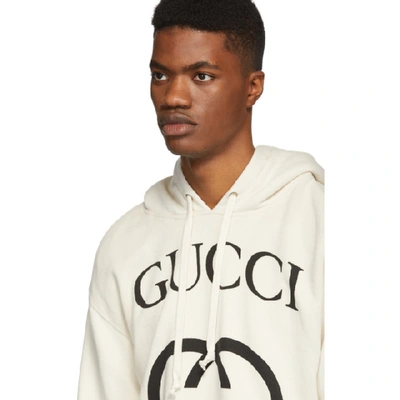 Shop Gucci Off-white Interlocking G Hoodie In 9524 Natura