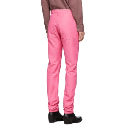 Shop Helmut Lang Pink Masc Hi Straight Jeans In Prismpink
