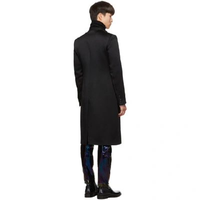 Shop Givenchy Black Single-breasted Long Coat In 001-black